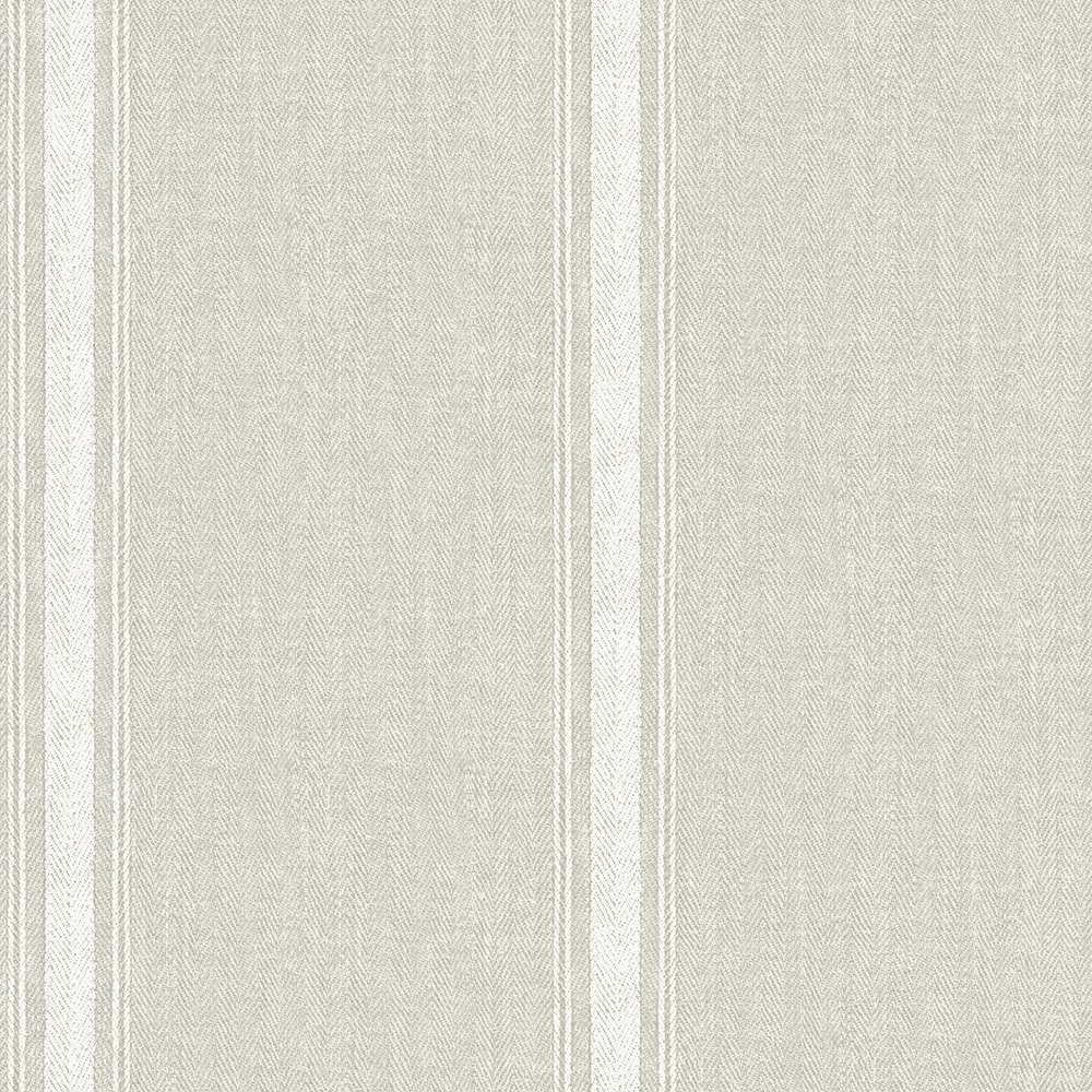 Chesapeake 3115-12463 Linette Fabric Stripe Wallpaper , Light Grey