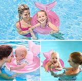 Pipihome Baby Swimming Float with Seat and Handles 0-36 Months Mermaid Design view 4