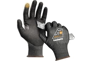 toolant ANSI A4 Cut Resistant Work Gloves without Steel & Fiberglass, Ultra Light Comfort & Proper Fit,for Mechanic,Gardening