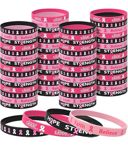 Bracelets De Sensibilisation à La Poitrine Rose - Lot De Bracelets Tressés Réglables Avec Ruban - Idéal Pour Événements Et Cadeaux