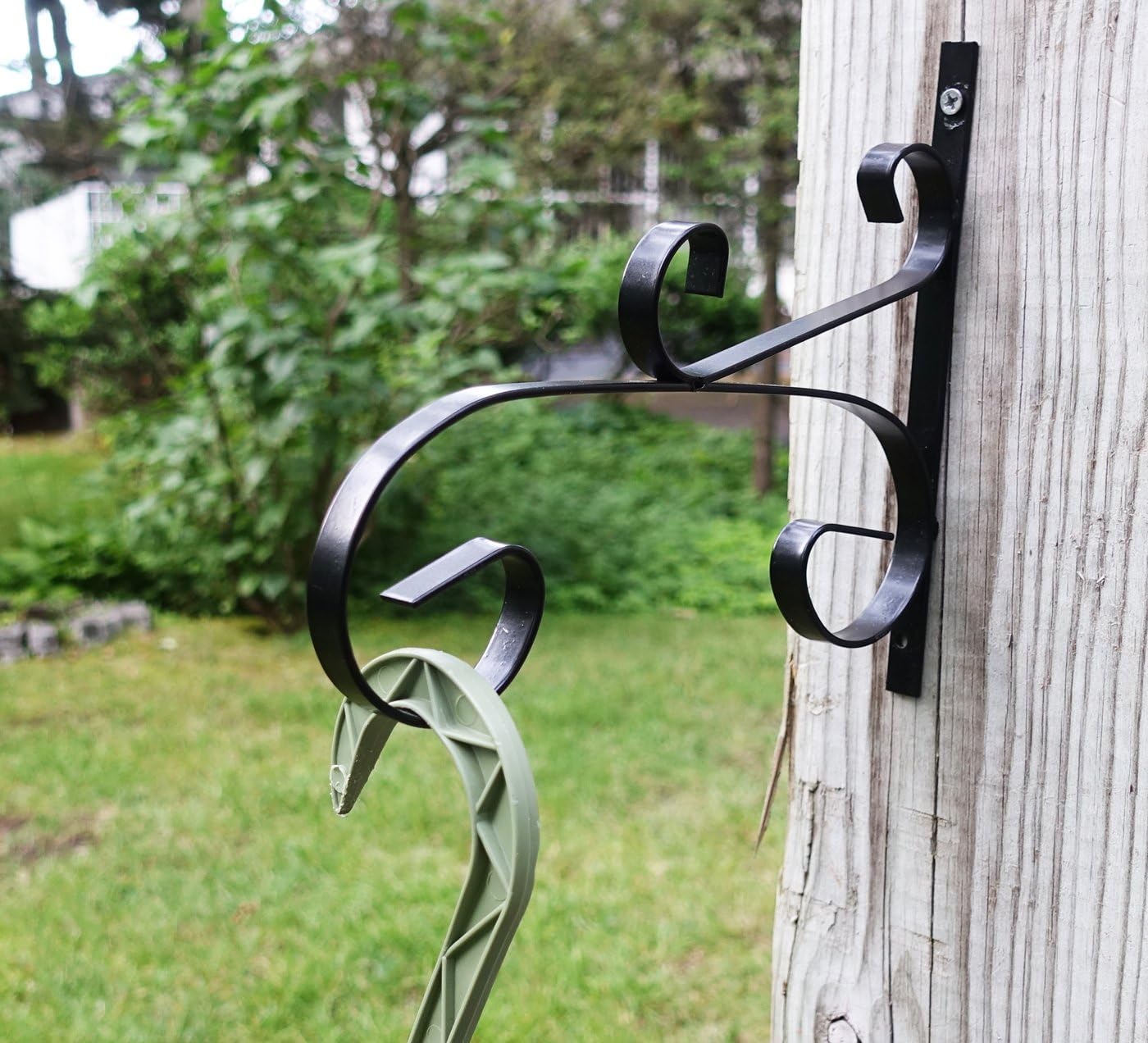 Qornerstone Decorative Metal Hanging Garden Bracket – Perfect for Indoor or Outdoor Use – Multi-Seasonal, Use in Spring, Summer or Winter – Rustic, Simple and Timeless Design - Approximately 9” Long