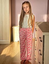 Arshiner Pajama Pants for Girls Long Sleep Plaid