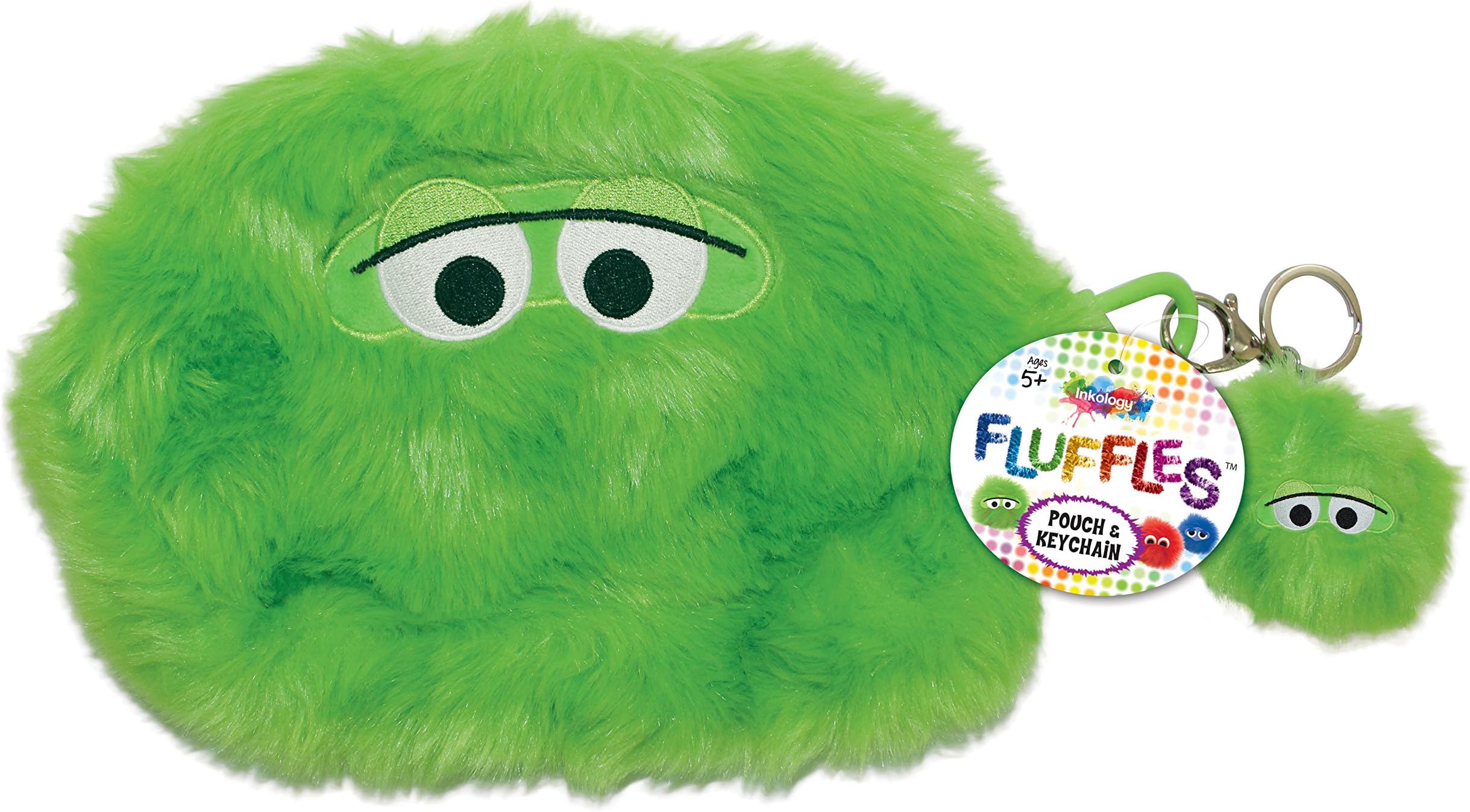 Fluffles Green Pencil Pouch and Keychain, 2 pc. Set (632-9)