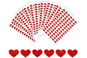 BOEIAC Heart Stickers, Valentines Stickers, Glitter Red Heart Sticker, 780 PCS, Heart Stickers for Kids, Decorative Love Stickers for Valentine's Day, Wedding, Mother's Day, Envelopes, Gift Box