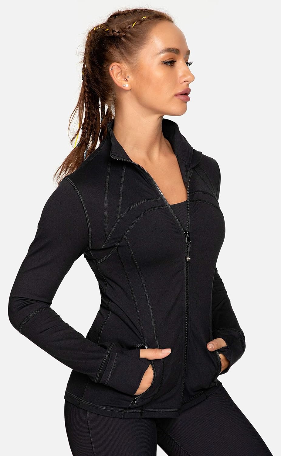 QUEENIEKE Women's Sports Define Jacket Slim Fit and Cottony-Soft Handfeel 60927 at  Women’s Clothing store