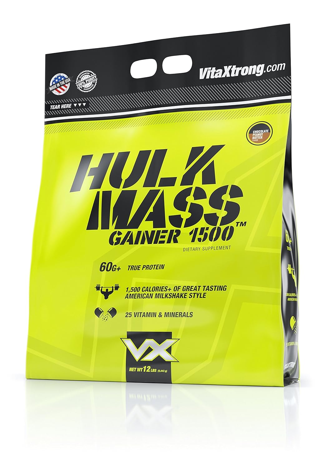 Buy Vita Xtrong Hulk Mass Gainer 1500 5 44 Kg Chocolate Peanut Butter Online At Low Prices In India Amazon In