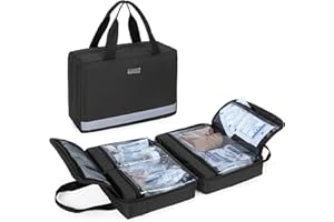 Trunab Small First Aid Kit Bag Empty Portable Emergency Kits Trauma Bag, Ideal for Car, Home, Camping and Hiking, Black, Bag 