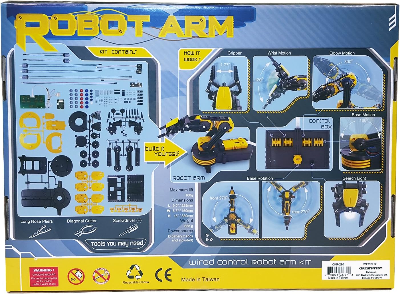 robot arm wired control