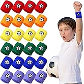 Zomiboo 24 Pieces Kids Sweatbands, Children's Athletic Wristbands, Sports Party Favors for Sports Birthday Party