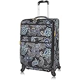 LUCAS Designer Luggage - Expandable 28 Inch Softside Bag with Pattern- Durable Large Ultra Lightweight Checked Suitcase with 4-Rolling Spinner Wheels (Diva)