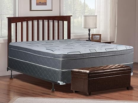 Amazon Com Mayton Mattress Box Spring And Bed Frame Medium Plush Hybrid Euro Top Foam Encased Improves Sleep By Reducing Back Pain Fully Assembled 78x80 Furniture Decor