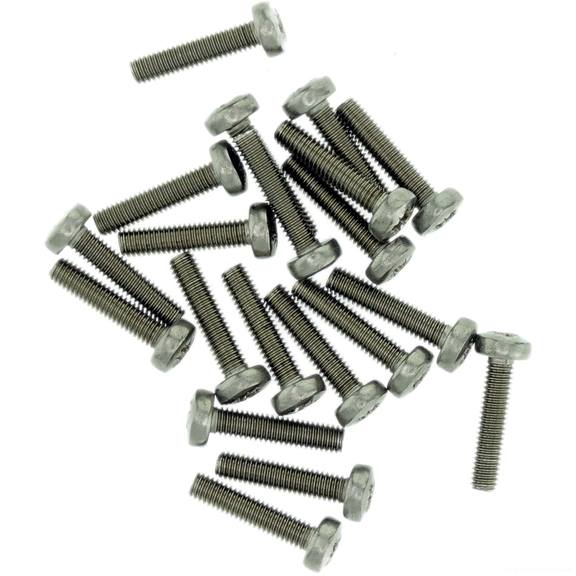 M1.6 (1.6mm x 2mm) Pozi Pan Machine Screw (Bolt) - Stainless Steel (A2) (Pack of 20)