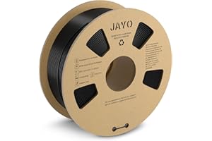 JAYO PLA+ Filament 1.75mm, PLA Plus 3D Printer Filament 1.1KG, Dimensional Accuracy +/- 0.02mm, Neatly Wound Filament, Toughness 3D Printing Filament, 1.1 kg Spool(2.42 LBS), 363 Meters, PLA+ Black