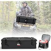KEMIMOTO ATV Gear Bag for Front Rear Rack, ATV Storage Bags Water-Resistant Adjustable Divider Board Additional Cooler, Rack 
