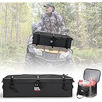 KEMIMOTO ATV Gear Bag for Front Rear Rack, ATV Storage Bags Water-Resistant Adjustable Divider Board Additional Cooler, Rack 
