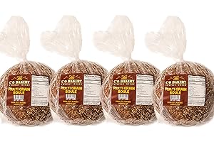 C'O Bakery Artisan Bread Multi Grain Boule - Handmade, All Natural, High Fiber, Sliced Sandwich Loaf Multipack (Pack of 4 Loaves)
