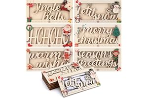 Cinnvoice 12 Pcs Christmas Money Holder for Cash Gift Wooden Christmas Money Box DIY Cash Envelope Wallet Xmas Greeting Card Holder Bulk for Xmas Decor Holiday Party Favors, 6 Styles(Classic)