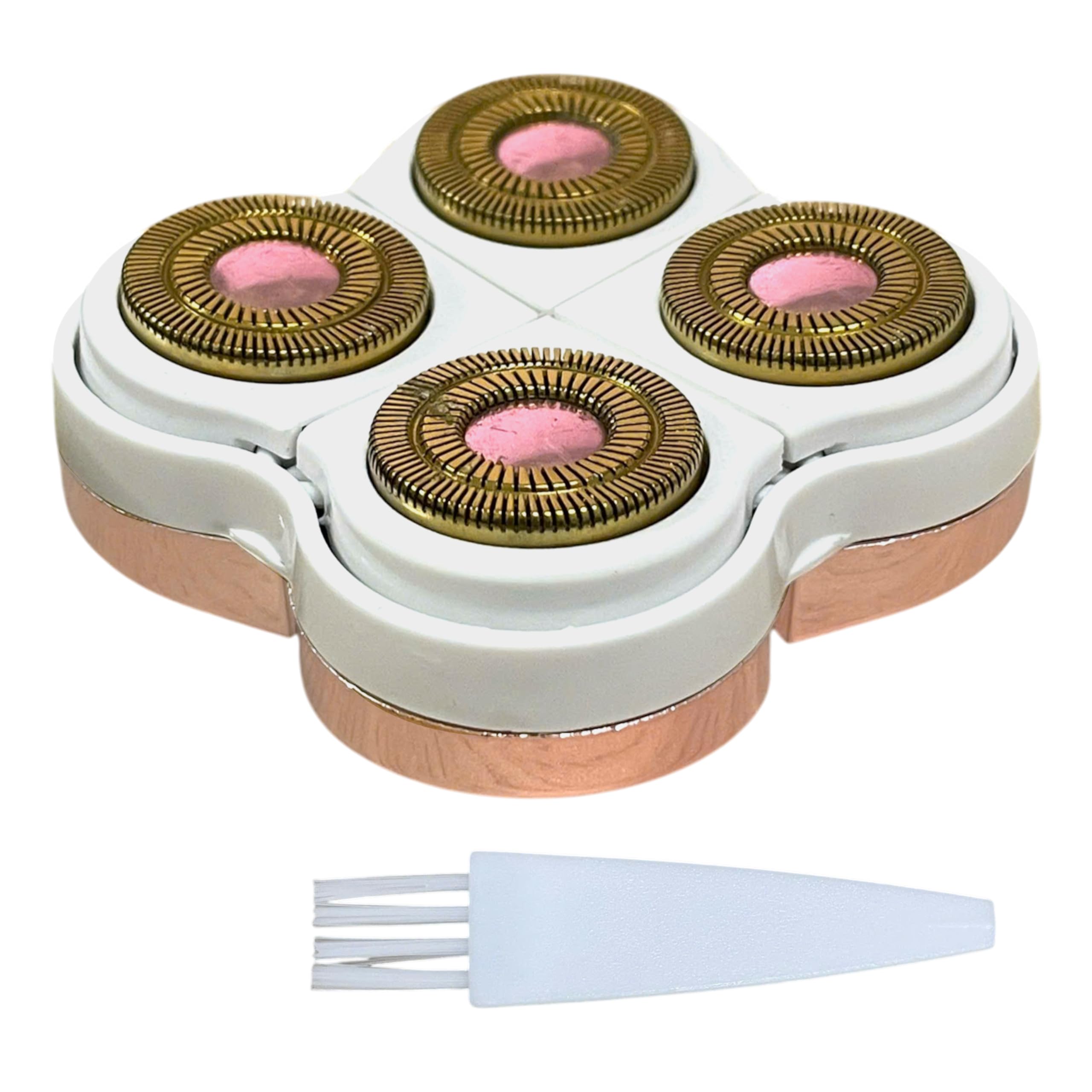Photo 1 of Legs Replacement Heads for Electric Shaver 4 Blades, Replacement Head for Women Legs Body Hair Remover Machine (A Cleaning Brush Included)