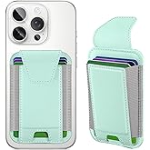 Miroddi for MagSafe Wallet with Privacy Flap, Strongest Magnetic Card Holder for iPhone 17, iPhone 16/15/14/13/12 Series, Detachable Leather Magnetic Phone Wallet, RFID Blocking, Fit 7 Cards, Green