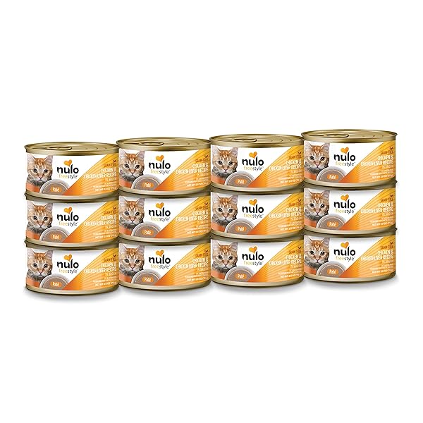 NULO FREESTYLE CAT & KITTEN WET PATE CANNED CAT FOOD, PREMIUM ALL NATURAL GRAIN-FREE, WITH 5 HIGH ANIMAL-BASED PROTEINS AND VITAMINS TO SUPPORT A HEALTHY IMMUNE SYSTEM AND LIFESTYLE