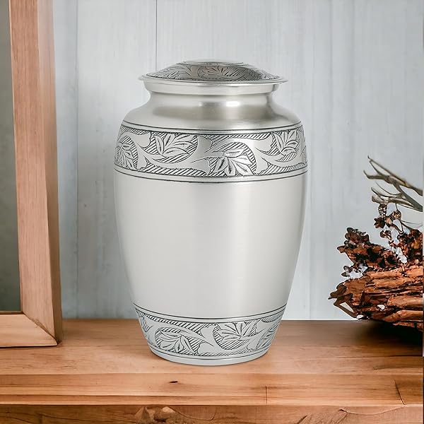 LIGHTNPRO PEWTER CREMATION URN FOR HUMAN ASHES ADULT,...