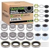 L68149 L44649 Trailer Bearing Kit 4 Sets 3500LB #84 Spindle for Boats &amp; RVs | Complete 4-set kit with 171255TB/10-19 double-lip seals, dust caps, washers &amp; cotter pins. Fits 3500 lb trailer axles.
