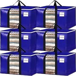 BlissTotes 6 Pack Moving Bags with Clear