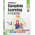 Spectrum Complete Learning + Videos 3rd Grade Workbooks, Language Arts, Reading Comprehension, Writing, and Math Book for Kids Ages 8-9 With Video Tutorials
