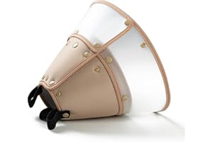 Fuz Bigaza Soft E-Collar for Dogs and Cats, Adjustable Post-Surgery Collar, Tan XLarge