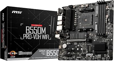 MSI B550M PRO-VDH WIFI Micro ATX Motherboard AM4 PCIe Gen4 WiFi6