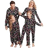 Ekouaer Family Christmas Pajamas Matching Sets Long Sleeve Holiday Pjs Sleepwear 2 Piece Lounge Sets S-XXL
