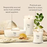 WoodWick Scented Candle Large Hourglass White Honey Wood Wick view 8