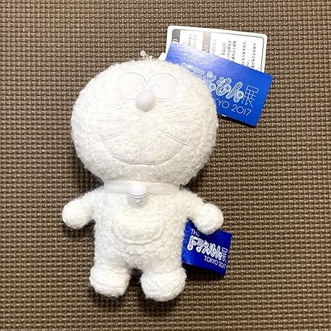 Amazon ドラえもん展限定 ドラえもん ぬいぐるみ マスコット ホワイト キーホルダー ぬいぐるみ ホビー