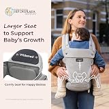 Momcozy Baby Carrier with Hip Seat Air Mesh Grey 5-36 Months 3.2-15kg view 5