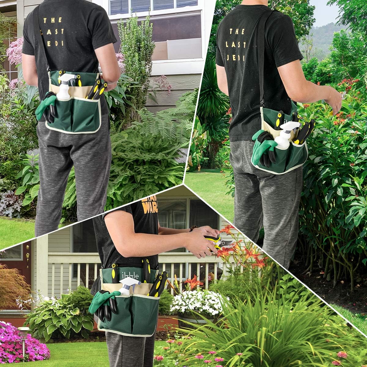 Garden Kneeler and Seat with 2 Bonus Tool Pouches - Adjustable Belt Tool Pounch - Portable Garden Bench EVA Foam Pad with Kneeling Pad - Sturdy, Lightweight and Practical - Protect Knees and Clothes: Furniture & Decor