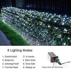 OYCBUZO 300LED White Net Lights, 14.8ft x 5ft