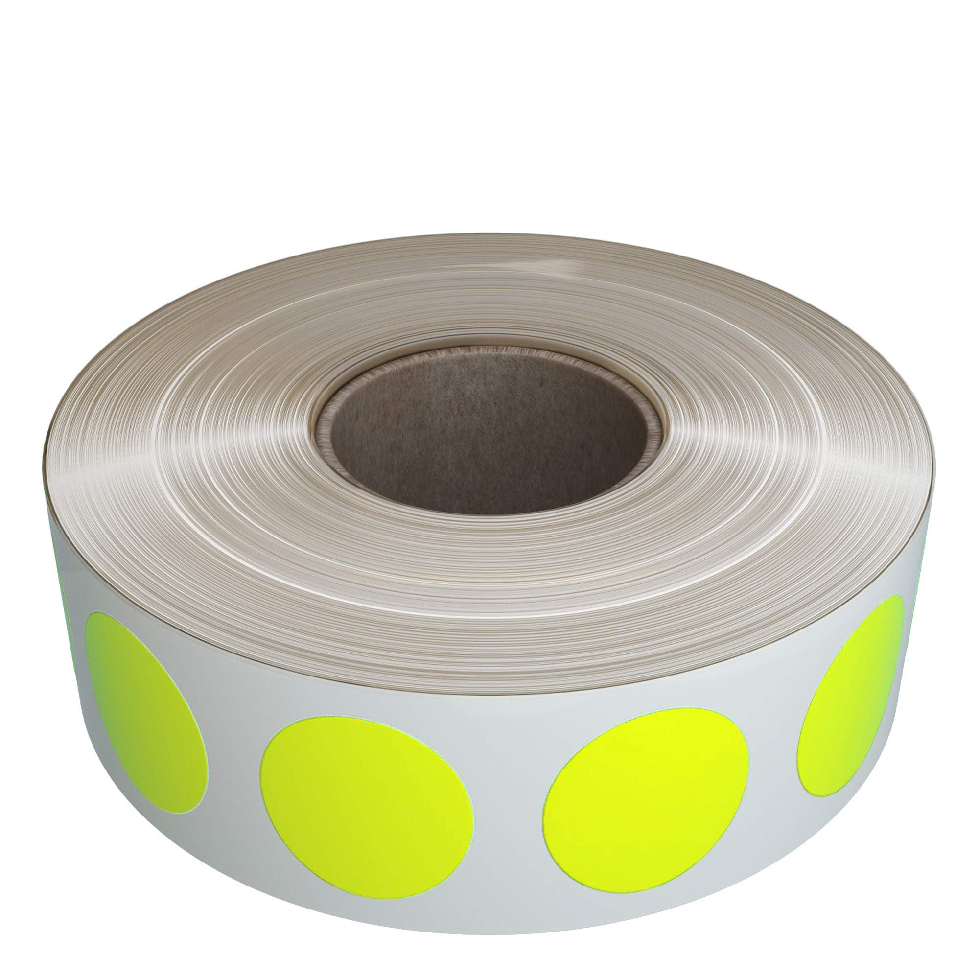 Royal Green Neon Yellow Coloured Sticky Label Roll (1.9cm) 19mm - 1050 Pack