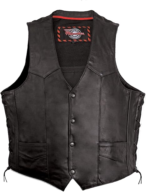 Amazon.com: Milwaukee Motorcycle Clothing Company Mens Side Lace Vest with Gun Pocket (Black 
