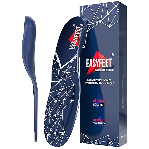 New 2023) Orthotic Work Insoles Anti Fatigue Medium Arch Support