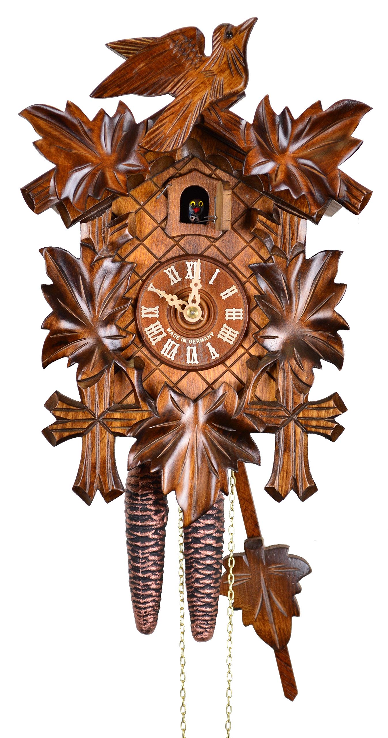 August Schwer Cuckoo Clock Five Leaves, Bird 1.0070.01.C