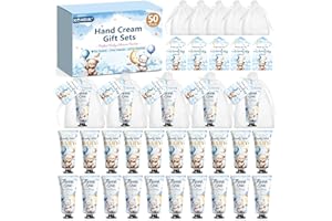 KONEUK 50 Pack Baby Shower Bulk Hand Cream Gifts Sets, Bridal Shower Favors and Baby Shower Favors for Guests with Thank You Card and Organza Gift Bags, Appreciation Gifts and Wedding Shower Favors (Bear)