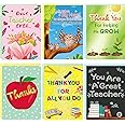 Fancy Land Teacher Thank You Card Teacher Appreciation Cards with Envelopes for Preschool Kindergarten Graduation 12Pcs