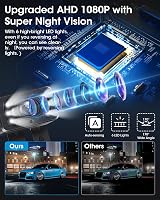 Jansite AHD 1080P Wireless Reverse Camera 5 Inch Monitor 6 LED 170 Wide Angle view 3
