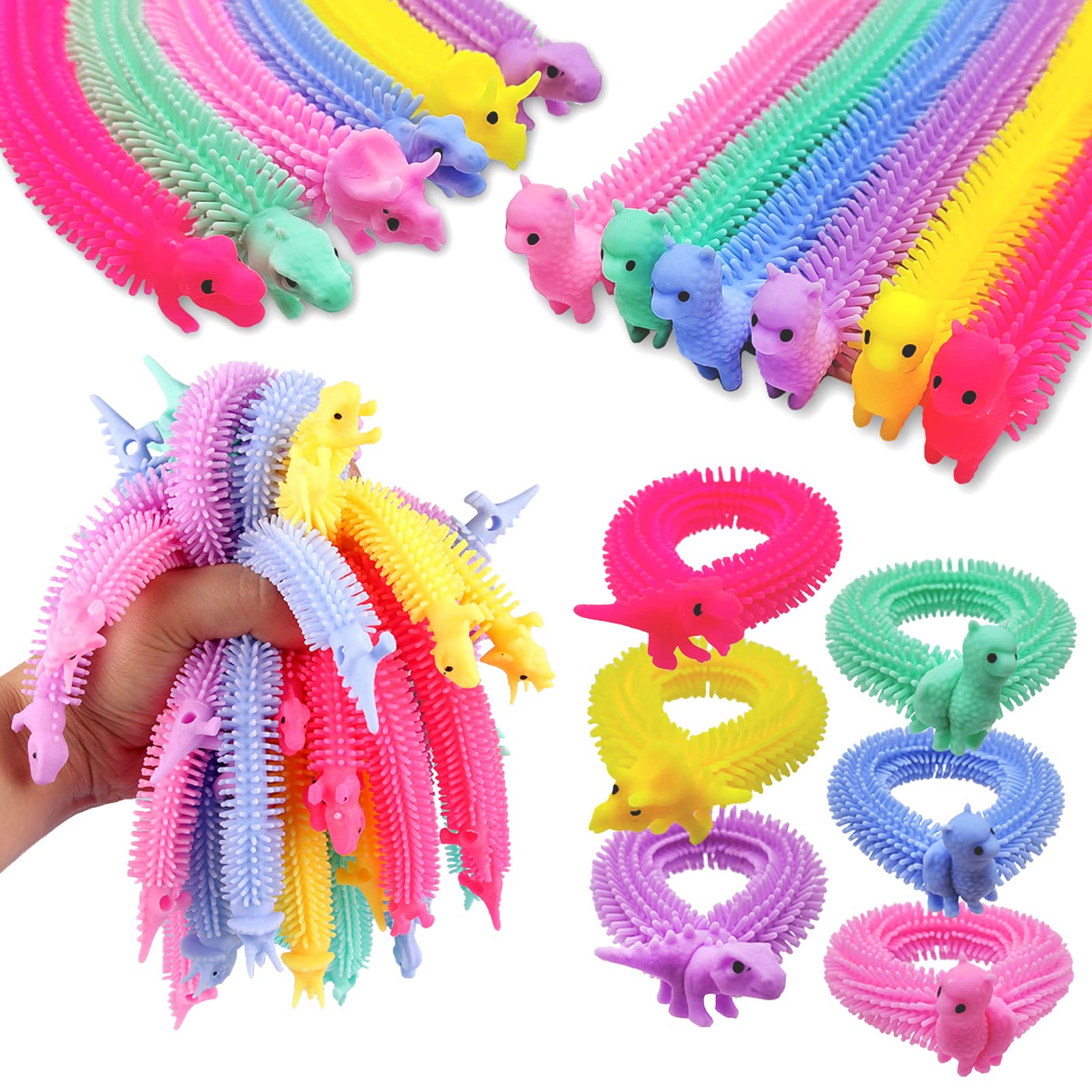 Photo 1 of 20 PCS Stretchy Fidget Toy,Colorful Stretchy Strings Fidget Toy for Children's Day Gift,Kids,Adults,Boys,Girls,Stress Relief,Calming and Relaxing Present