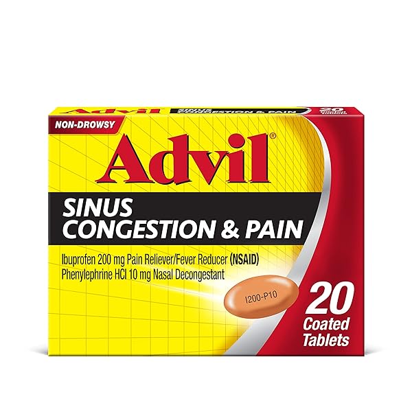 ADVIL SINUS CONGESTION AND PAIN, SINUS RELIEF MEDICINE,...