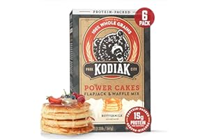 Kodiak Cakes Protein Pancake Power Cakes, Flapjack and Waffle Baking Mix, Buttermilk, 20 Oz, (Pack of 6)