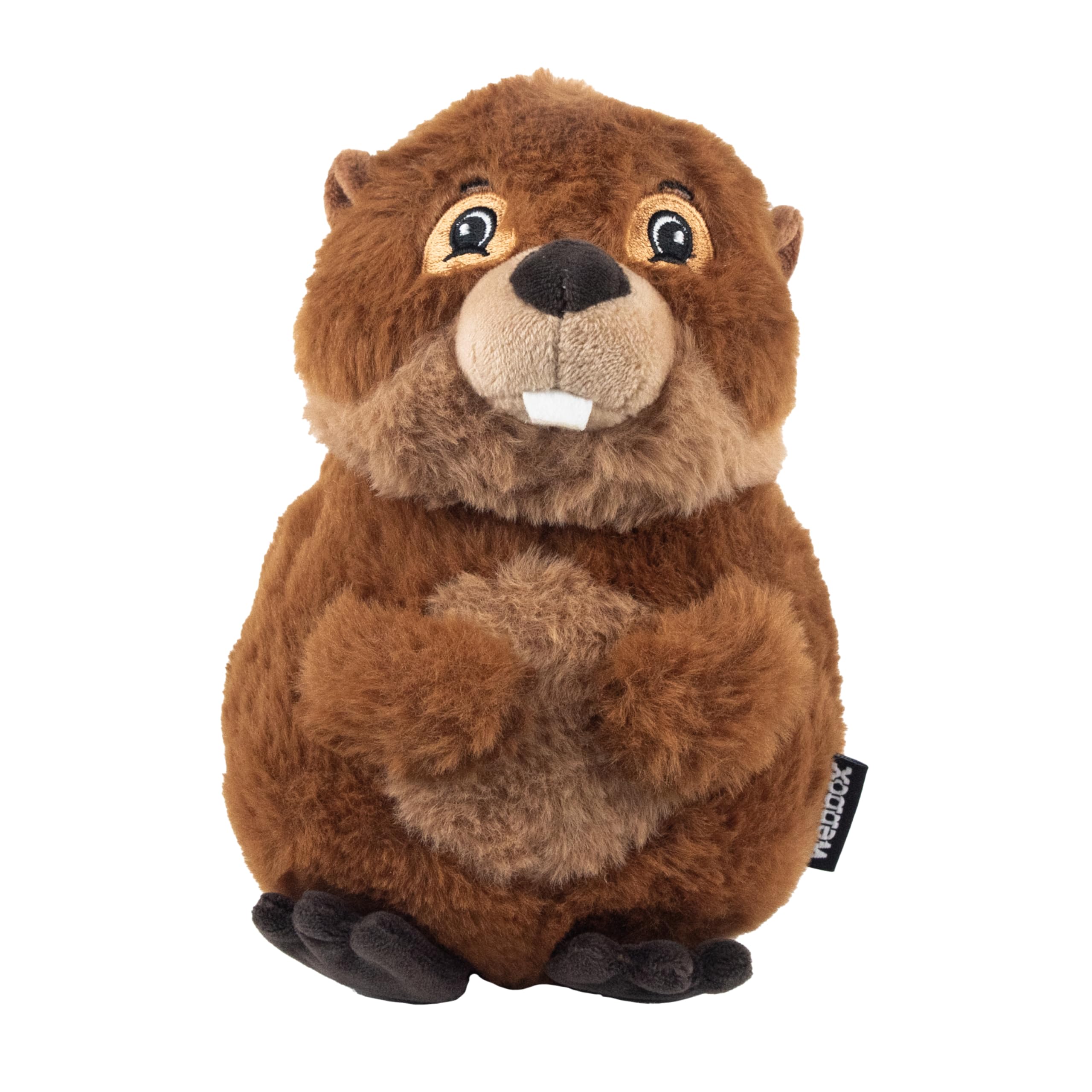 Webbox Bertie the Beaver - Plush, Squeaky & Super Soft Dog Toy with Tough TPR Tail