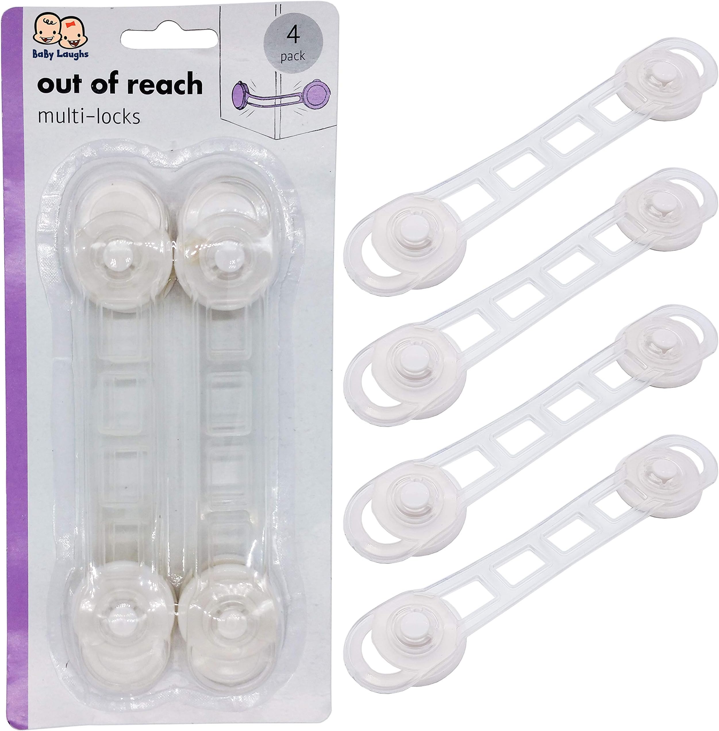 BaBy Laughs Child Locks for Kitchen cupboards Child Proof Cupboard Catches Baby proofing Cabinet Drawer Lock
