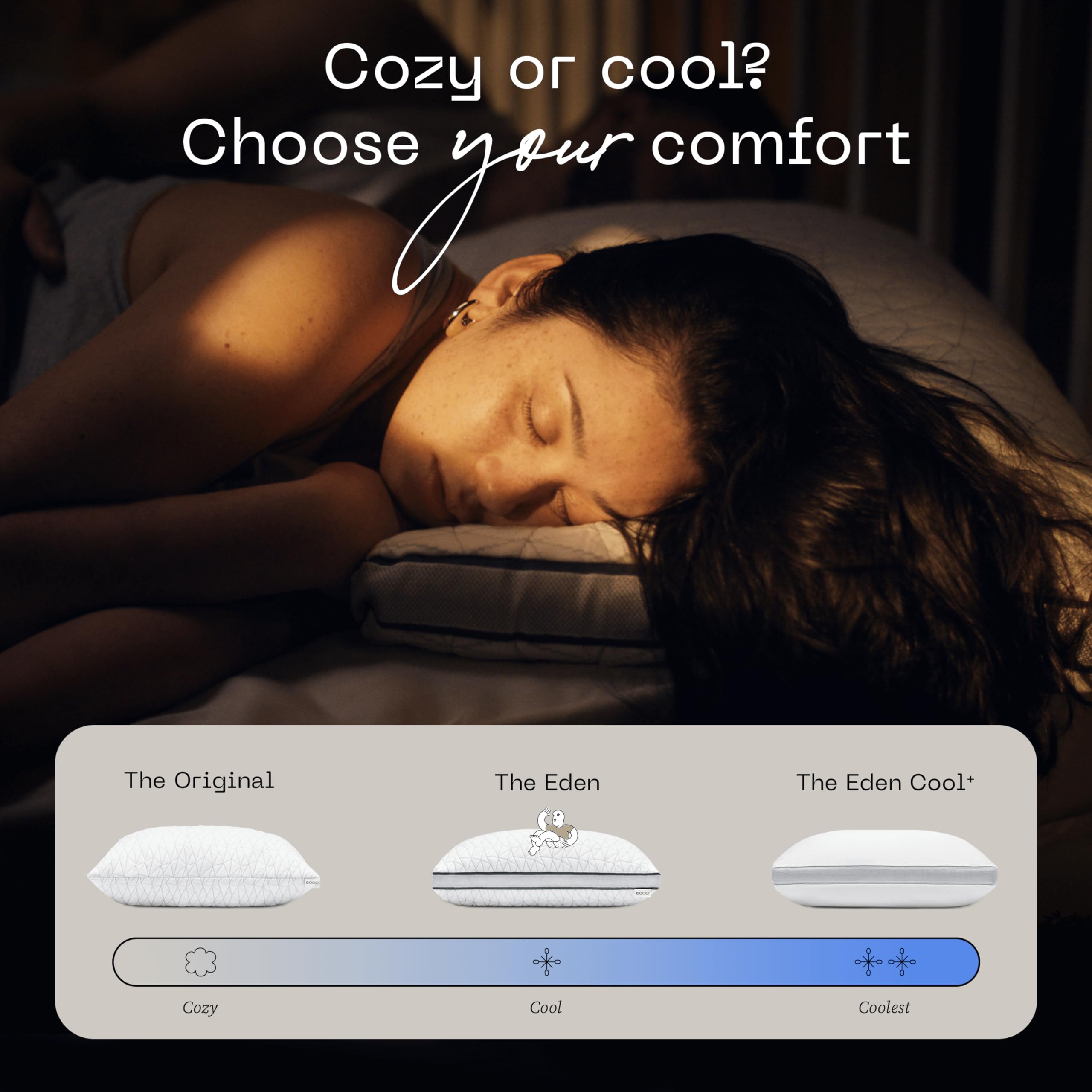 Coop Home Goods Eden King Size Luxury Cooling Pillow Adjustable