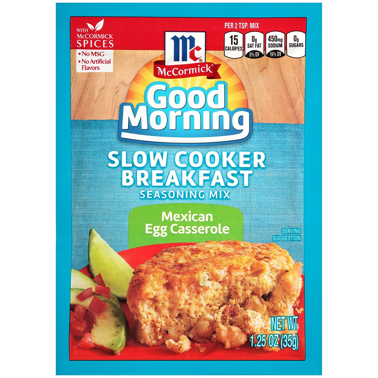 McCormick Slow Cooker Breakfast Seasoning Mix, 1.25 OZ (Mexican Breakfast Egg Casserole, Pack - 1)